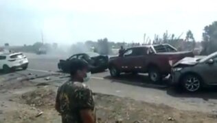 Panamericana Norte: ocho vehículos chocaron en cadena por intensa humareda en Supe