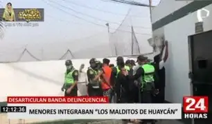 Policía captura a menores de edad pertenecientes a “Los malditos de Huaycán”