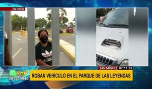 San Miguel: Roban vehículo en estacionamiento de el Parque de las Leyendas