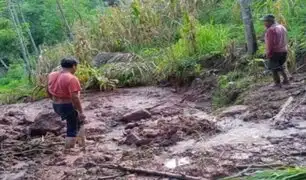Pasco: Distrito de Villa Rica aislada debido a las lluvias y deslizamientos de piedra y lodo