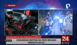 Comunidad motera del Perú rechaza proyecto de ley que prohíbe pasajeros en moto