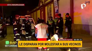 Cercado de Lima: hombre que habría estado molestando a vecinos resultó herido de bala