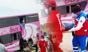 Huarmey: Violento choque de bus deja dos fallecidos y decenas de heridos