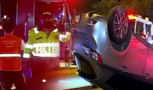 Conductor en estado de ebriedad volcó su vehículo en la avenida Javier Prado