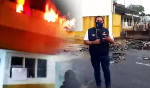 Voraz incendio consume un sector del Hospital de Chancay