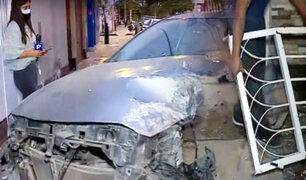 La Molina: Conductor choca su auto y se empotra en negocio