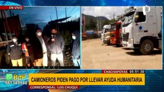 Amazonas: camioneros reclaman falta de pago al Estado tras llevar ayuda humanitaria por sismo