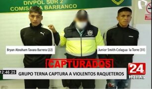Agentes del grupo Terna intervienen raqueteros en Barranco y otros puntos de la capital