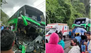 Choque entre bus interprovincial y camión deja un muerto y quince heridos en Huancayo