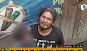 Impactantes imágenes: sujeto masacra a esposa frente a su menor hijo en Ancón