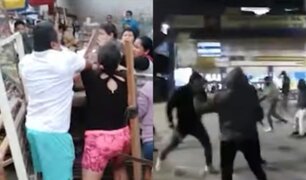 Batalla campal en Iquitos: ambulantes se agarran a golpes por disputa de espacios públicos