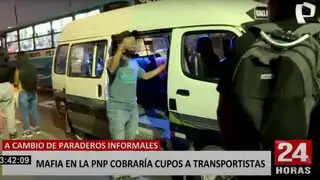 Mafia en la PNP cobraría cupo a transportistas a cambio de paraderos informales