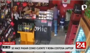 Tarapoto: Sujeto se hace pasar por cliente para robar laptop en licorería