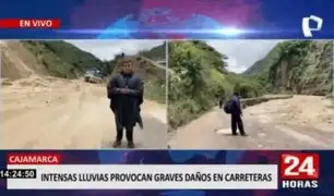 Cajamarca: fuertes lluvias causaron daños en carreteras