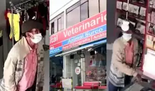 Surco: anciano finge compasión "tras ser despedido" y roba celular en veterinaria