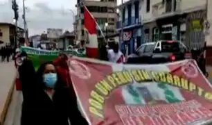 En provincia también marcharon contra la gestión de Pedro Castillo