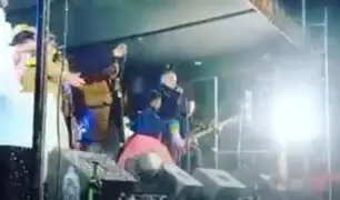 Puno: Diosdado Gaitán Castro sufre accidente al desplomarse escenario en pleno concierto