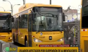 Metropolitano: cientos de usuarios afectados por suspensión de buses alimentadores