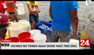 Tumbes: vecinos denuncian que llevan 3 días sin agua