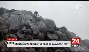 Arequipa: montañistas recogen más de 60 kilos de basura en el volcán Misti