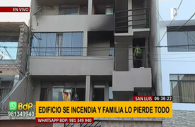 San Luis: incendio destruye departamento de un edificio y familia lo pierde todo