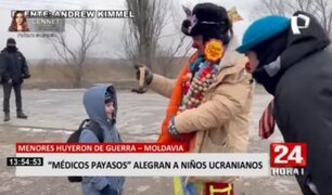 Guerra Rusia - Ucrania: "Médicos payasos" alegran a niños  que llegan a la frontera con Moldavia