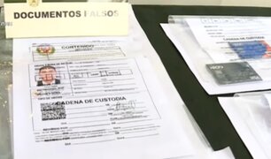 Cercado de Lima: Capturan a cabecillas de banda dedicada a falsificar documentos