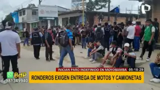 Moyobamba: más de 3 mil ronderos acatan paro indefinido exigiendo presencia del gobernador regional