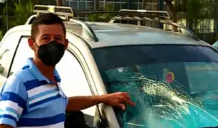 Chorrillos: sujeto destroza auto a pocas cuadras de la escuela de posgrado de la Policía Nacional