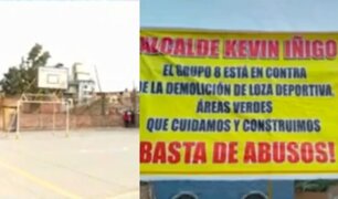 Vecinos denuncian que municipio de VES quiere destruir su 'canchita' de fútbol