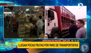 Precio de frutas aumentó a causa del paro de transportistas