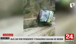 Huánuco: Bus interprovincial cayó por pendiente mientras cruzaba por carretera