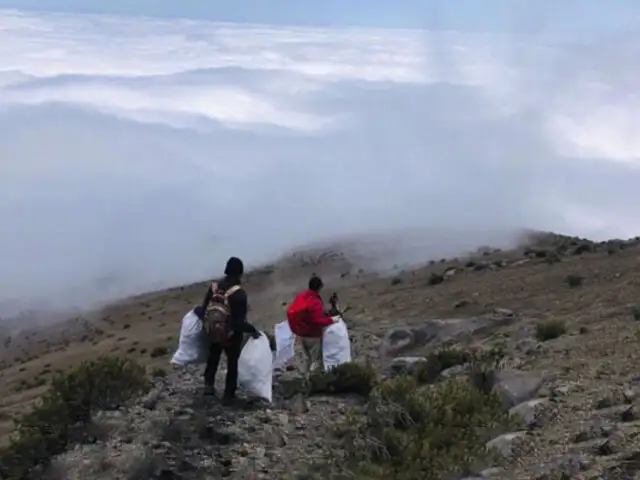 Arequipa: voluntarios realizaron jornada de limpieza en sector de ascenso al volcán Misti