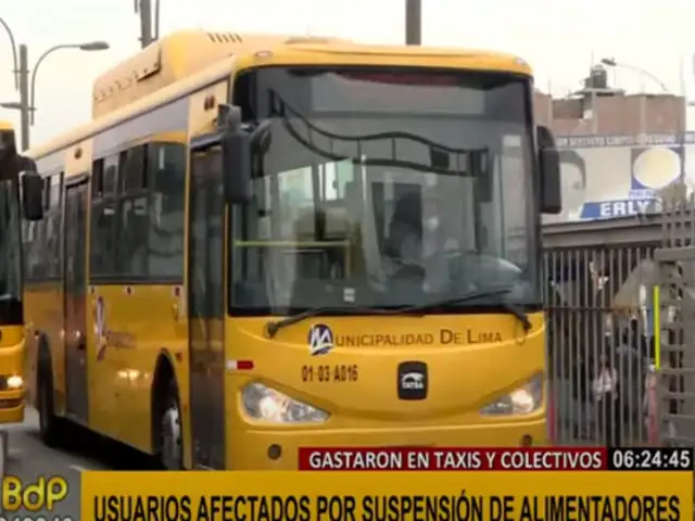Metropolitano: cientos de usuarios afectados por suspensión de buses alimentadores