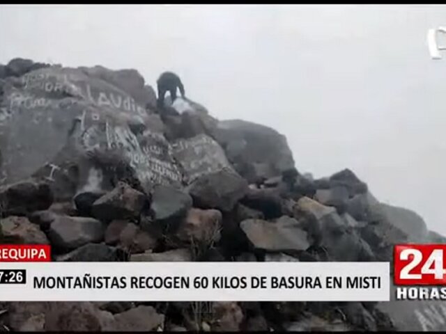 Arequipa: montañistas recogen más de 60 kilos de basura en el volcán Misti