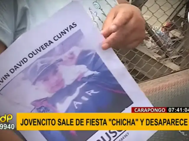 Madre busca sin descanso a su hijo desaparecido tras salir de una fiesta chicha