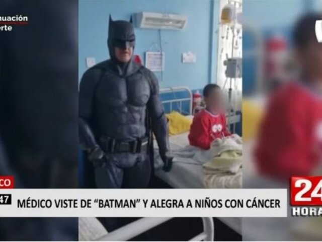Cusco: "Batman" atiende a niños con leucemia en hospital regional