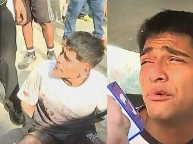 Los Olivos: delincuente roba a policía y termina llorando al ser capturado: "Es la primera vez"