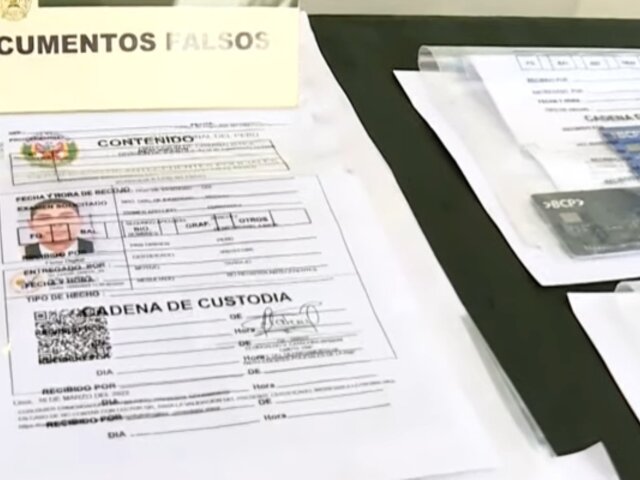 Cercado de Lima: Capturan a cabecillas de banda dedicada a falsificar documentos