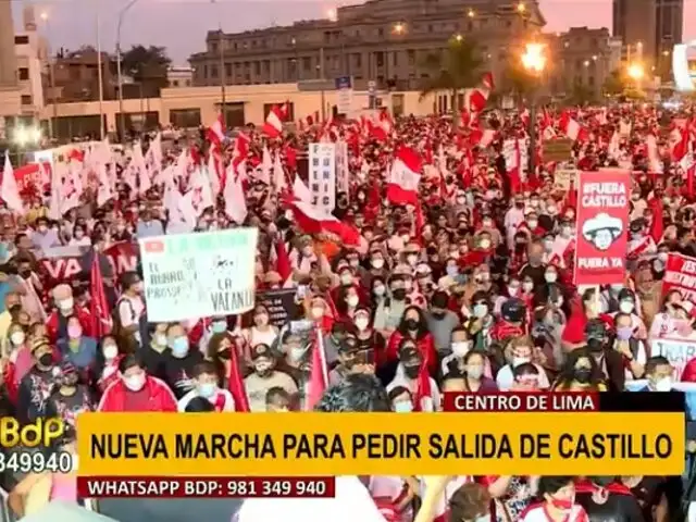 Centro de Lima: El domingo se realizó nueva marcha en contra de Pedro Castillo
