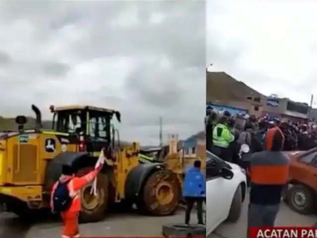 Protestan contra minera Chinalco: bloquean carretera central en La Oroya