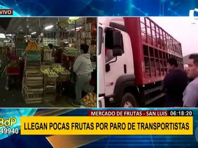 Precio de frutas aumentó a causa del paro de transportistas