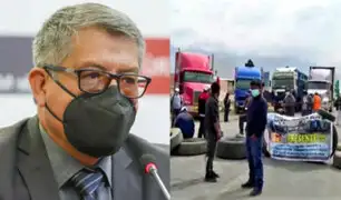 Ministro Serna sobre paro de transportistas: Pensaron en la vacancia, ahora piensan obstaculizar