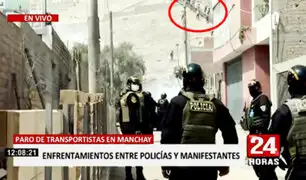 Manchay: manifestantes se enfrentan con piedras contra la Policía Nacional