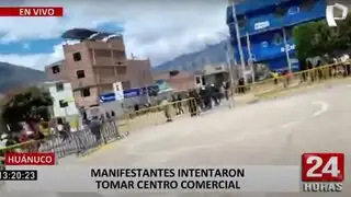 Huánuco: manifestantes intentaron tomar centro comercial