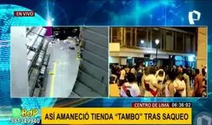 Vandalismo en Cercado de Lima: Turba saquea dos tiendas Tambo durante protestas