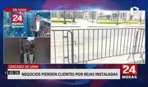 Rejas en el Centro de Lima continúan perjudicando negocios