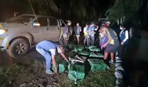 Vraem: policías intervienen camioneta y decomisan más de 400 kilos de cocaína