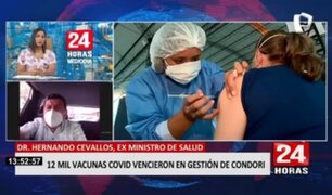 Hernando Cevallos sobre vacunas vencidas: "Hubo exceso de confianza por parte de Condori"