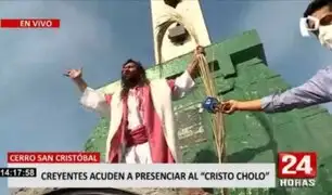 "Cristo Cholo" reaparece por Semana Santa y fieles acuden a presenciar su puesta en escena
